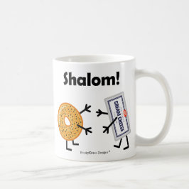 Bagel & gräddost - Shalom! Kaffemugg