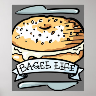 Bagel Life Allt Bagels är allt för mig Poster