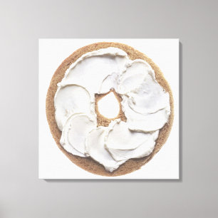 Bagel med Cream Cheese Canvastryck