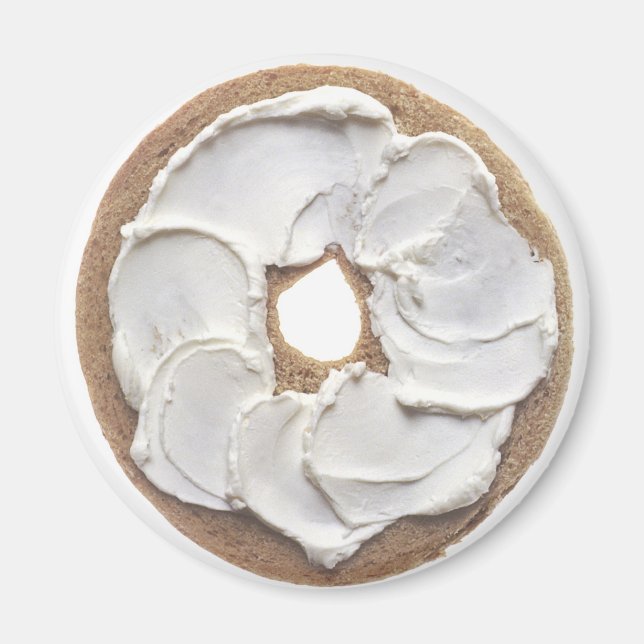 Bagel med Cream Cheese Magnet (Framsidan)