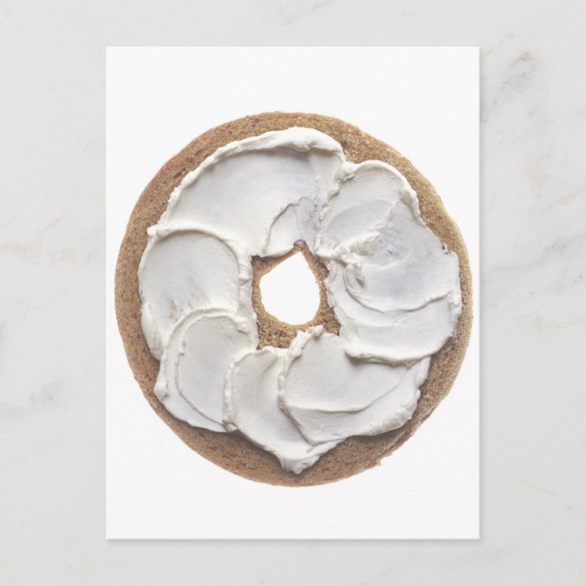 Bagel med Cream Cheese Vykort (Framsida)