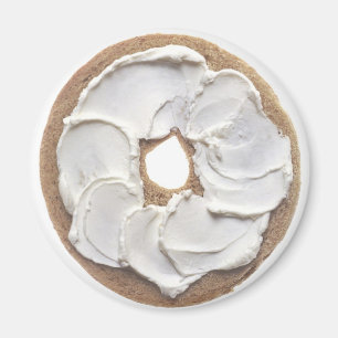 Bagel med gräddost magnet