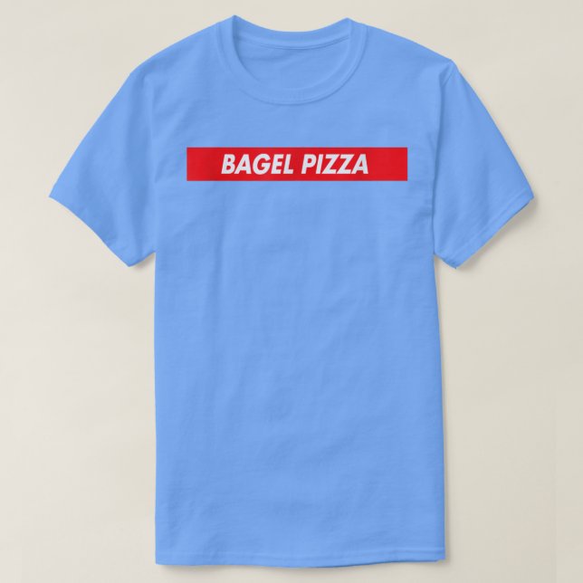 Bagel Pizza Red Box Logotyp Funny T-Shirt (Design framsida)