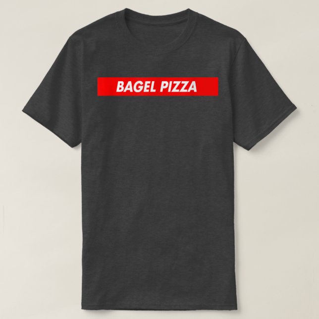 Bagel Pizza Red Box Logotyp Funny T-Shirt Copy (Design framsida)
