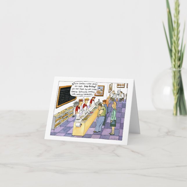 Bagel Shop Funny Gross Tecknad Thinking of Ewww Kort (Framsida)