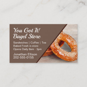 Bagel Store Cafe Delivery Visitkort