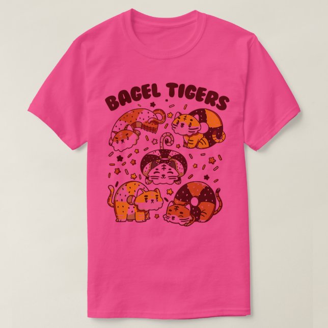 Bagel Tigers Breakfast Animals by Tobe Fonseca T Shirt (Design framsida)