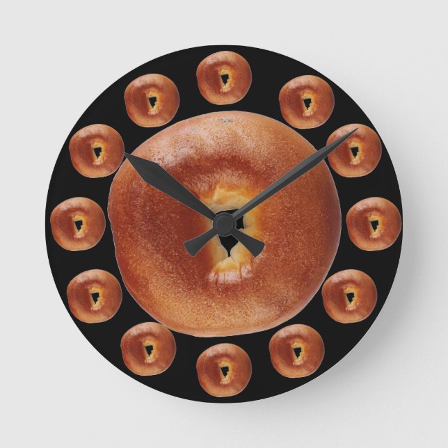 Bagel Time Rund Klocka (Framsida)