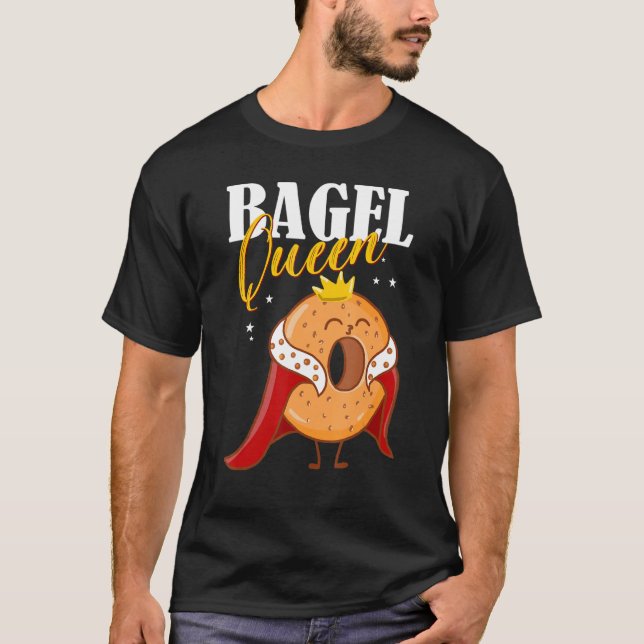 Bagels Food Tee Bagel Queen (Framsida)