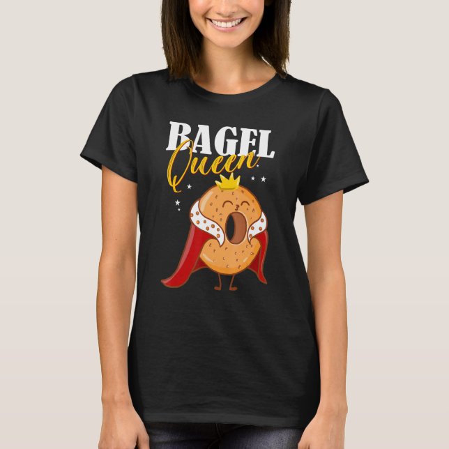Bagels Food Tee Bagel Queen (Framsida)
