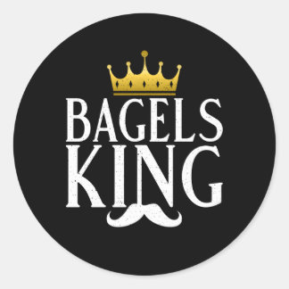 Bagels Kung Bagel Runt Klistermärke