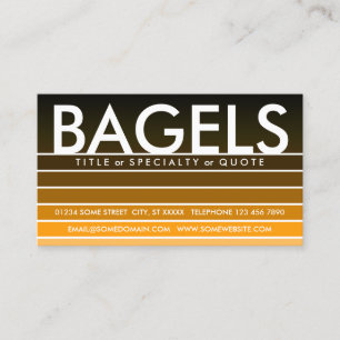 BAGELS orange färgprov Visitkort