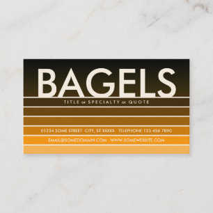 BAGELS-orangens färgruta Visitkort