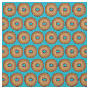 Bagels på Blue Plain New York Bagel Food Fabric Tyg