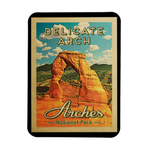 Bågenationalpark - delikat båge för vintage magnet