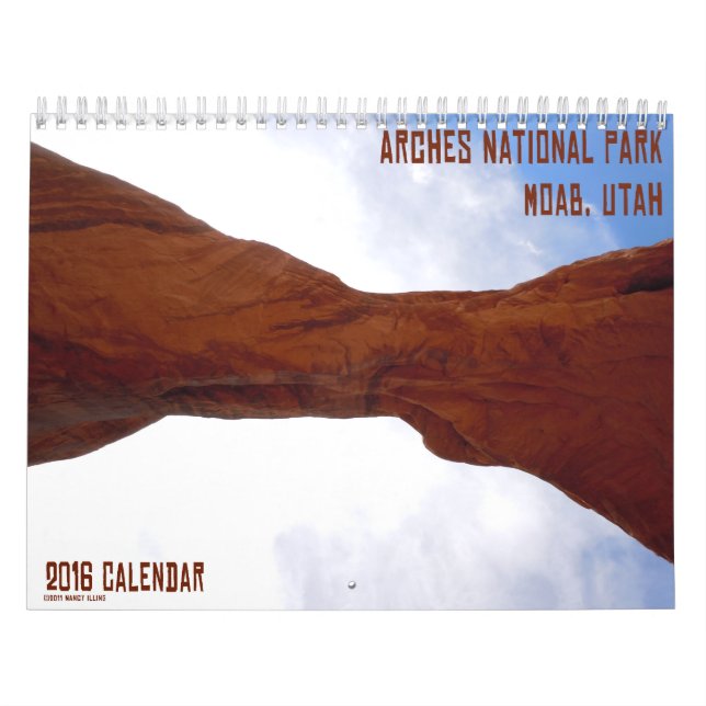 Bågenationalpark Moab, Utah kalender (Omslag)