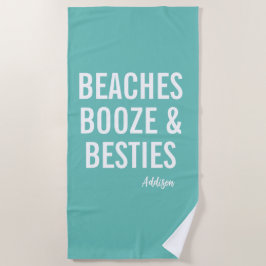 Bager Sprit & Besties Teal Beach Towel