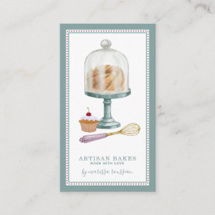 Bagerbakerbakare Chef Watercolor Bakearde Goods Visitkort