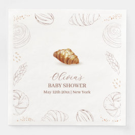 Bagerbakverk i ugnens babyskor pappersservett