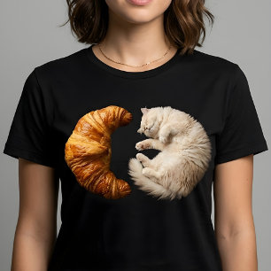 Bageri Älskare Katt – Croissant Kitty T Shirt