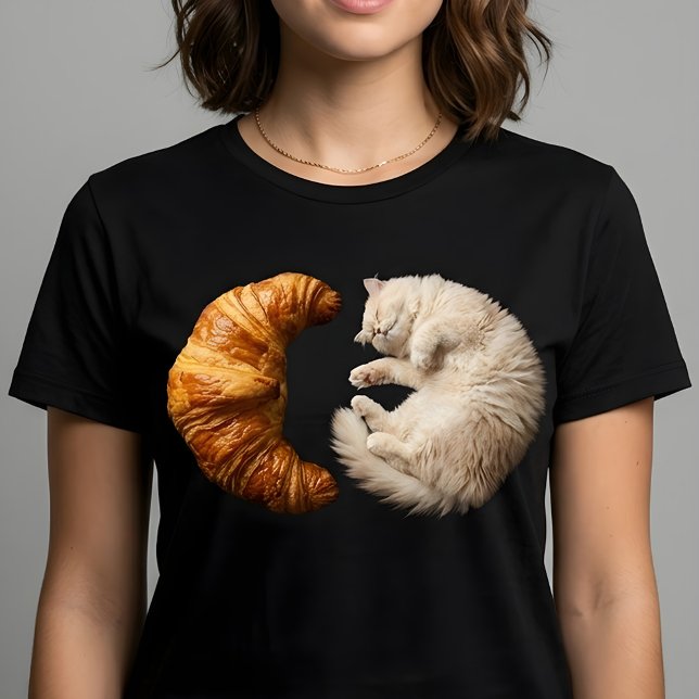 Bageri Älskare Katt – Croissant Kitty T Shirt (Skapare uppladdad)