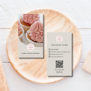 Bageri Anpassad Foto Logo QR Affärskort Visitkort