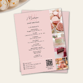 Bageri Anpassad Monogram Foto QR-produkter Reklamblad