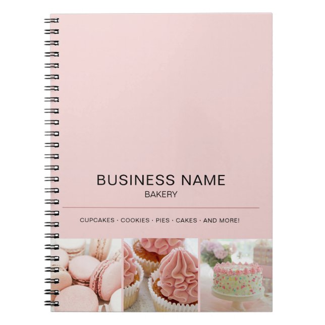 Bageri Anpassat Foto Företag Anteckningsbok (Framsidan)