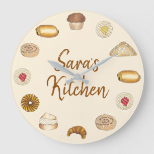 Bageri Bakery Croissant Dansk Muffin Baked Goods Stor Klocka