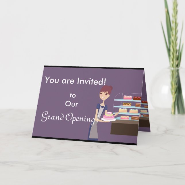 Bageri-/bakverk 4 Design Inbjudan (Framsida)