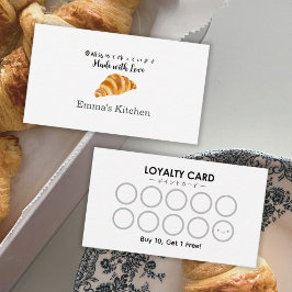Bageri Belöning Loajalitetskort Modern Croissant Visitkort