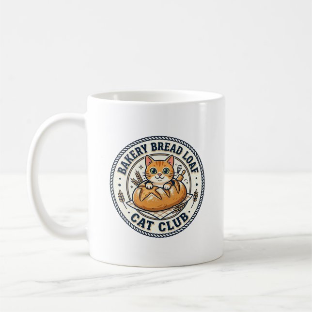 Bageri Bröd Limpa Katt Katt Mamma Presentidé - Bag Kaffemugg (Vänster)