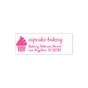 Bageri Enkel Logo CupCake Självfärgande Stämpel