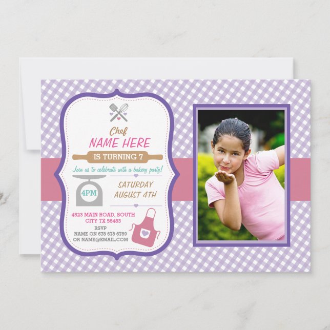 Bageri Födelsedagsfest inbjudan (Framsida)