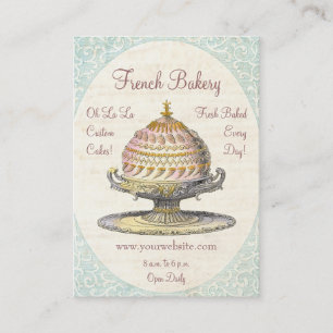 Bageri för fransk för Paris Victorianvintage Visitkort