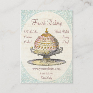 Bageri för fransk för Paris Victorianvintage Visitkort