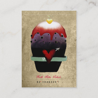 Bageri frukostglassering cupcakes glassering hjärt visitkort