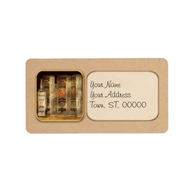 Bageri - Hallocks rena vaniljextrakt Adressetikett (Framsidan)