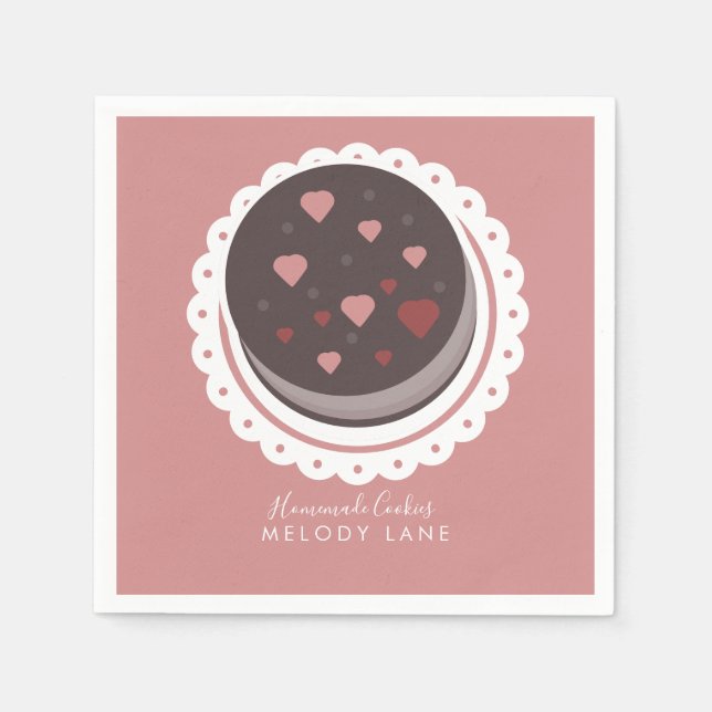 Bageri Hemgjorda Kakor Biskvier Docka  Pappersservett (Framsidan)