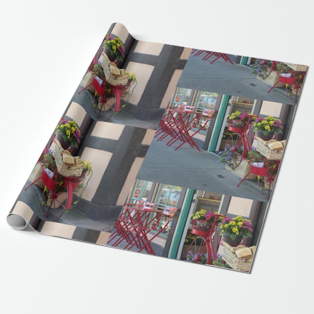 Bageri i Bicycle Basket vid Solvang i Färg Presentpapper (Utrullad)