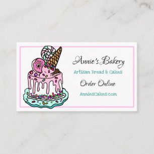 Bageri Ice Cream Cake Baking Business Visitkort