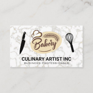 Bageri Knivar Whisk-Logotyp Visitkort