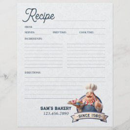 Bageri Konditor Bakning Recept Sida Kokbok Reklamblad
