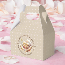 Bageri Konditor Vattenfärg Guld Bakning Catering Presentaskar