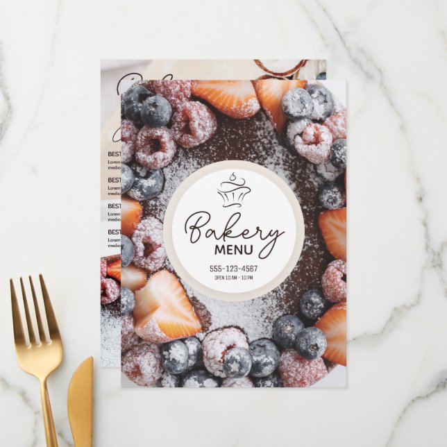 Bageri / Konditori / Bakbutik (mall) Meny (Fram/Back In Situ)