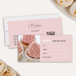 Bageri Monogram Foto QR Presentkort