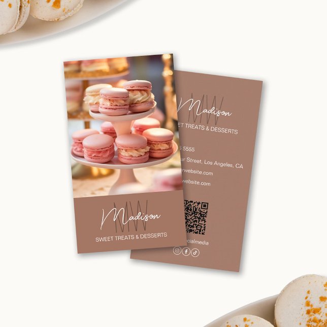 Bageri Monogram Logotyp Visitkort (Bakery Monogram Logo Business Card)