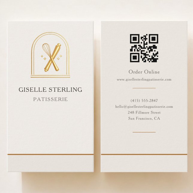 Bageri Patisserie QR-kod Visitkort (Skapare uppladdad)
