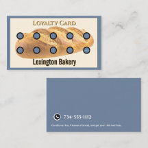 Bageri Punch Card | Bakverk Lojalitetskort Bröd Bl