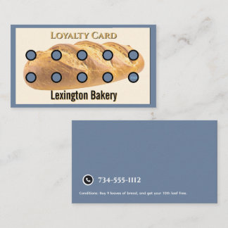 Bageri Punch Card | Bakverk Lojalitetskort Bröd Bl Visitkort